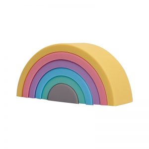 Conjunto de Blocos de construção arco-íris montessori para bebês 6